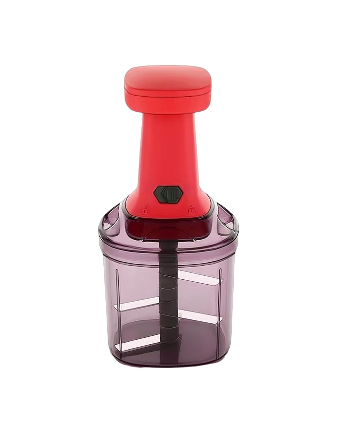 KANESI Food Chopper, Steel Large Manual HandPress and Large Steel