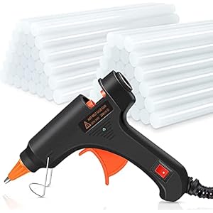 Crenova Heißklebepistole Klebepistole + 60 Heißklebesticks Transparente Klebesticks für DIY Kleine Handwerk und schnelle…