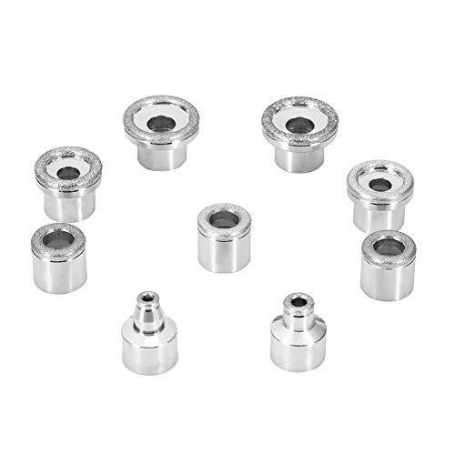 Nikou Diamant Micro Sculpting Dermabrasion Kit de tête de ponçage Sculpting cosmétique Kit de têtes de ponçage diamant de rechange en acier inoxydable (9 pièces sans boîte) – vue 3