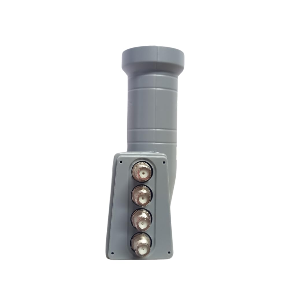 Digiquest LNB QUAD Universale LNB402C | Quattro uscite indipendenti utilizzabile per impianti standard con doppia schermatura. I/P L: 10,7~12,75 Ghz - o/P L: 950~2150 MHz - L.O. 9.75/10.6 GHZ