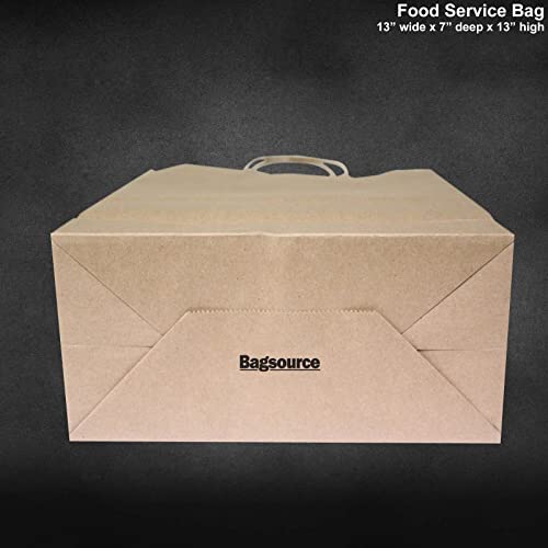 Flexicore Packaging Brown Kraft Paper Bags Size: 13 Inch X 7 Inch X 13 Inch | Count: 100 Bags | Color: Brown #TOP3
