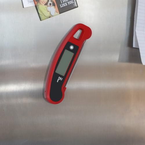 Image of Lavatools Javelin PRO Classic Ultra-Fast 2-Second Professional Digital Instant Read Meat Thermometer for Grill and Cooking, Auto-Rotating Backlit Display, IP65 Water Resistant, NSF Certified-Crimson