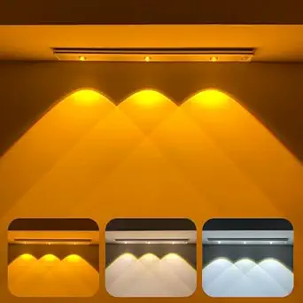 XERGY LED Under Cabinet Wireless Lights, Under Counter Closet Lights with Motion Sensor, USB Rechargeable Light Strip for Indoor Kitchen Closet Stairway (Cabinet Light Rechargeable 40 CM)
