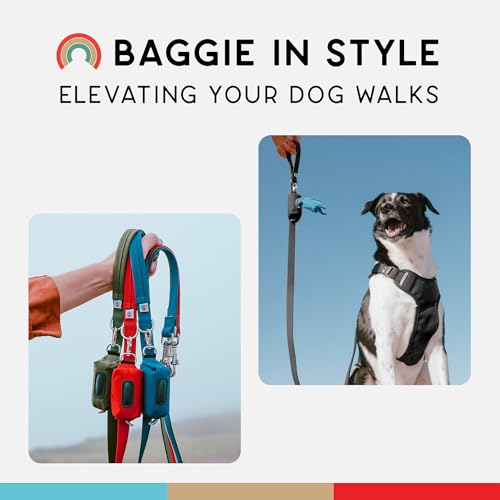 Image of Dog Poop Bag Holder for Leashes, Cat Waste Bag Dispenser, 1000D Nylon, Attach to Cat Leash, Poop Bag Dispenser, Fits Standard Dog Poop Bags - Wildebeest (Black)