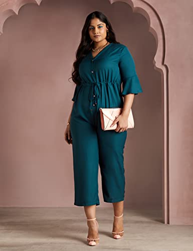 Image of RIVER by Narendra Kumar Premium Designer Women's Solid Jumpsuit