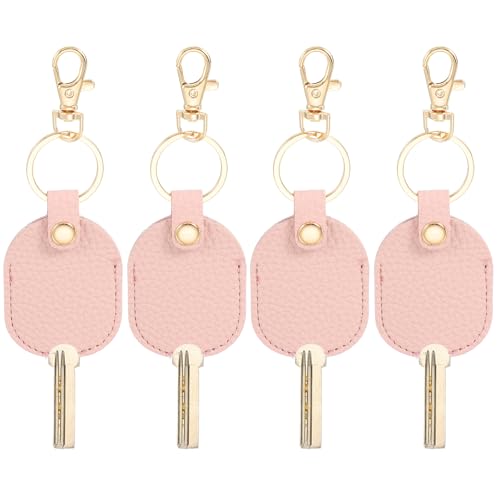 Pochette de protection en cuir pour clé de voiture PATIKIL lot de 4 rose
