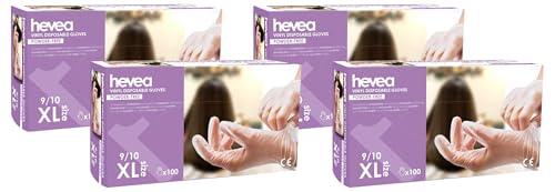 Gants en vinyle jetables XL lot de 400 transparents