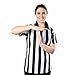 Crown Sporting Goods Women's Official Striped Referee/Umpire Jersey, Black/White, Medium