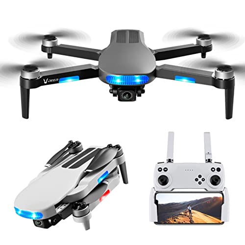 WYMYY Dron GPS con cámaras duales 8K HD, dron Profesional 5G WiFi FPV para Adultos, cuadricóptero RC Plegable sin escobillas, Video de Fotos gestuales, Seguimiento Inteligente, Retorno