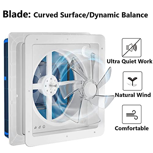 Automatic 14" Rv Vent Fan Ultra Less Noise Motor With Remote, Air Max Rv Ventilation 12V Speeds Reversible Exhuast Rv Roof Vent, Motorhome Camper Van Trailer Bathroom Roof Vent Fan With Translucent Smoke Lid #TOP5