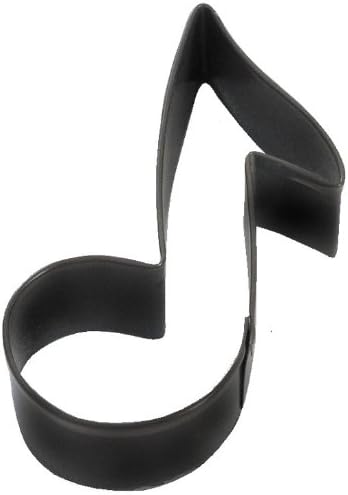 Musical OTBP Music Note Black Cookie Cutter 3.5 Inch –Tin Plated Steel Cookie Cutters – Music Note Black Cookie Mold