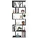 Homfa Bookshelf 6-Tier Bookcase S Shaped Bookshelf, Free Standing Display Storage Shelves Decor Furniture for Living Room Home Office