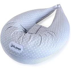 Almohada Para Dormir Boca Abajo Embarazada Dilamababy Almohada Embarazada en Copos de Memory Foam y Fiber Balls Cojin Lactancia Bebe Multifuncional Funda 100% Algodón