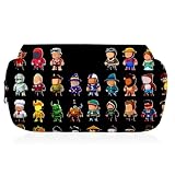 NTEVXZ Astuccio Guys Astuccio Nambino 2 Scomparti Astuccio Scuola Guys Anime Astucci Scuola Bambini, Nero