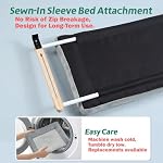 Zakkart Cat Perch for Window Sill with Bolster - Orthopedic Hammock Design with Premium Hardwood & Robust Metal Frame - Cat Window Seat for Large Cats and Kittens - Natural Color Wood Gray Bed, 24''W - Image 3