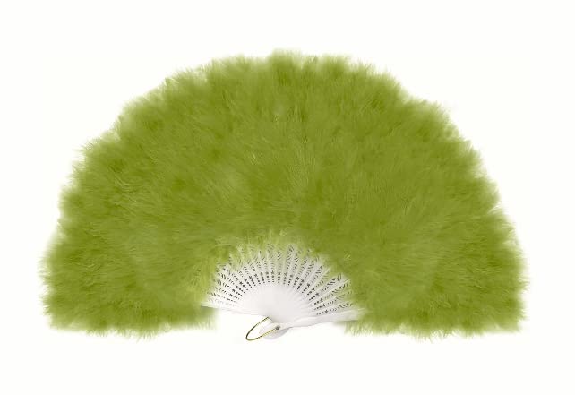 Éventail en plumes marabout de 45cm, l'accessoire mariage vintage
