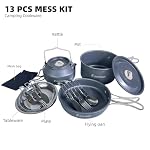 13-Piece Camping Cookware Set for 2, 2 L Pot & 1.1 L Kettle - Image 5