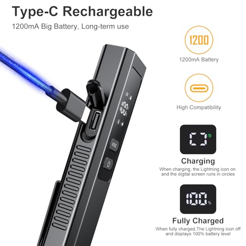 Acoszero EDC Flat Flashlight 4 in 1 Pocket Magnetic Flashlight High Lumens Work Light with Green Beam & UV Light & Warning Light Combo EDC Rechargeable LT-010 (Black) by Acoszero - Used condition - Image 5