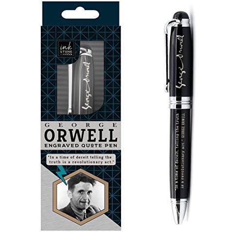 Inkstone George Orwell Engraved Quote Pen - In a time of deceit, telling the truth is a revolutionary act.