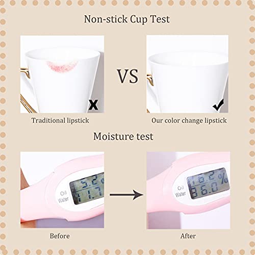 Gireatick Little Princess Color Changing Lipstick Set, 3Pcs Gold Leaf Moisturizer Lip Balm, Long Lasting & Waterproof Lipstick, Automatically Change Color According To Temperature And Ph Value, Lip Make Up Kit For Women Girls #TOP3