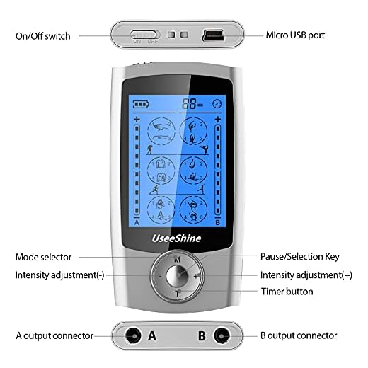 Tens EMS Unit Muscle Stimulator – Premium Muscle Massager for Abs, Back, Legs, Arms - Body Sculpting Machine with Pain Relief Effect - Muscle Stimulator with Dual Channel – Compact and Lightweight
