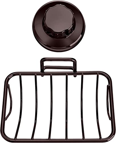 Arcci Bar Soap Holder For Shower Wall, Stainless Steel Strong Vacuum Suction Cup Shower Soap Dish, Rustproof Wall Mouted Square Soap Sponge Holder Tray For Bathroom & Kitchen Sink, 2 Pack, Bronze #TOP3