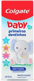 Creme dental Baby Primeiros Dentinhos, Creme Dental Infantil Sem Flúor, Fruta Suave, 2-24 Meses, 50g