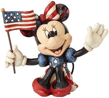 Enesco Disney Traditions by Jim Shore Patriotic Minnie Mouse Miniature Figurine, 3.125 Inch, Multicolor