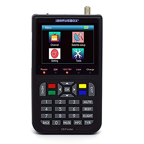 Satellite Signal Finder - V9 HD Sat measuring devices with satellite recognition DVB-S / S2 / for the exact adjustment of your Sat antenna Support H.265