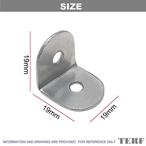 TERF® Heavy Duty Worktop Bracket 19mm Worktop Brace Bracket including Fixing Screw - Pack of 10 - Image 3