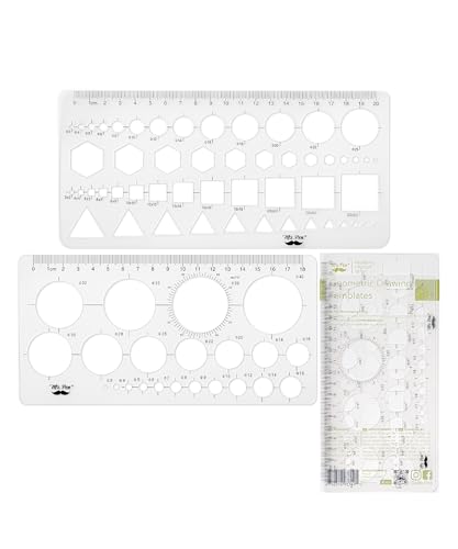 Mr. Pen Circle Template - 2pcs Circle Stencil for Drawing and Geometric Shapes, Drafting Supplies