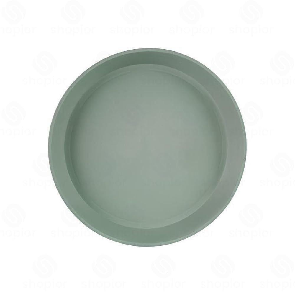 shopior Olive Planter Bowl and Saucer Options – Indoor Outdoor Garden Pot | Flower Planter for Herbs, Succulents & Patio Plants, Decorative Plastic Bowl (Saucer to fit 30cm Planter - Green - Pack 1)