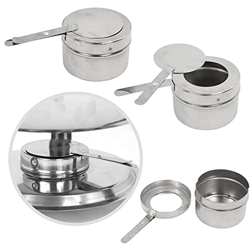 6er-Pack Edelstahl-Chafing-Dish-Buffetwärmer-Set, 5 Qt runder Chafer-Dish mit Lebensmittelschale, Wate-Pfanne, Deckel, Rahmen und Brennstoffhalter – Bild 5