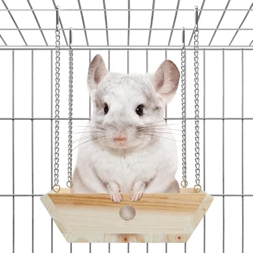 Natural Wood Chinchilla Hammock for Cage Swing, Chinchilla Bed Hanging, ...