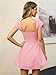 URYIAO Summer Cap Sleeve Mini Dress Cute Sweetheart Neckline Flowy A Line Short Graduation Dresses for Women XS Pink