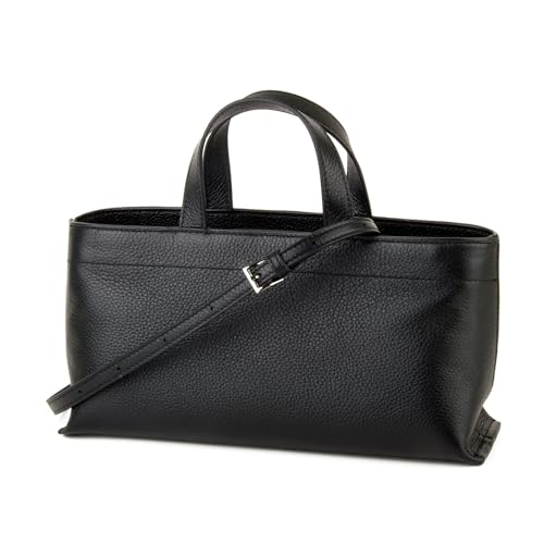 Premium Full Grained Leather Simple Tote Handbag for Women, Shoulder Crossbody Bag with Adustable Shoulder Strap