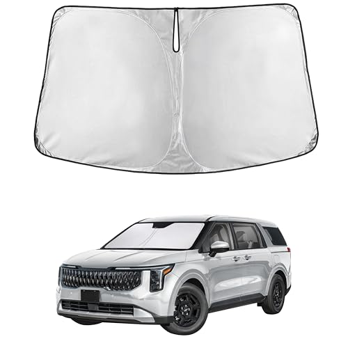 Image of EcoNour Windshield Sunshade Compatible for Kia Carnival 2022-2024 2025 2026, Sun Visor for Front Windshield & Window Sun Shade Cover, UV Heat Blocker & Protector, Car Accessories