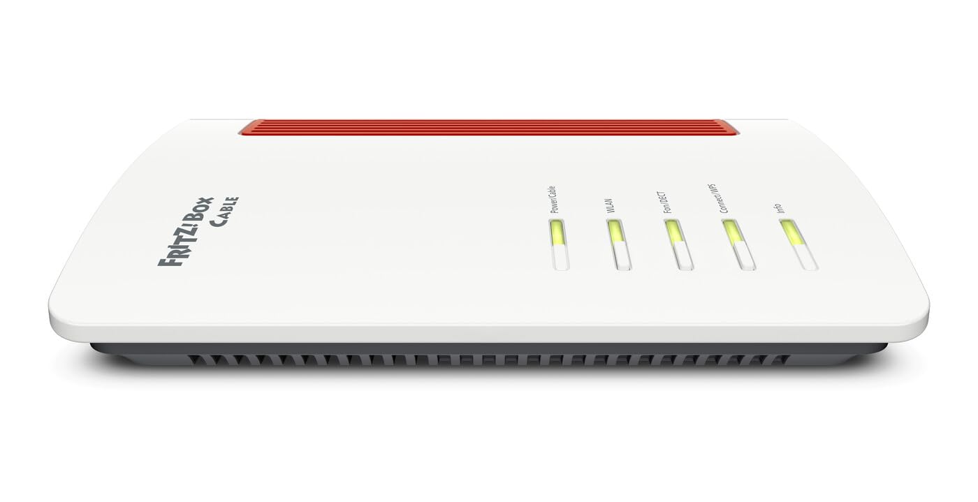 Box Fritz! 6670 Cable Edition International Router Wireless 2.5 Gigabit Ethernet DuaL-Band [2.4 Ghz/5 Ghz] Rosso, Bianco (avm Fritz!box 6670 Cable mo