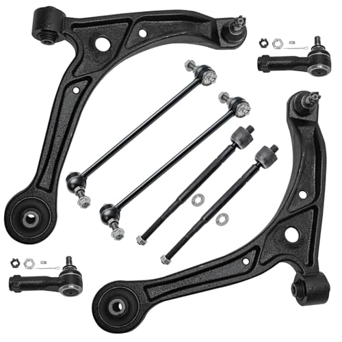 Detroit Axle - Front 8pc Suspension Kit for 02-04 Honda Odyssey 2002 2003 2004, 2 Lower Control Arms with Ball Joints 2 Sway Bar End Links 4 Outer & Inner Tie Rod Ends Replacement