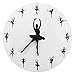 Timelike Ballerina Wall Clock Ballet Dancing Hanging Decor Clock Dancer Home Decor Gift White