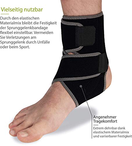 Fußbandage Bodify ® Schmerzlindernde Sprunggelenkbandage