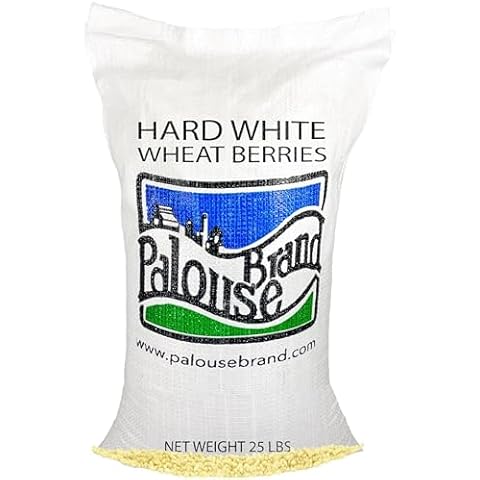Certified Glyphosate Residue Free | Hard White Wheat Berries | 25 LBS | Family Farmed in Washington State | 100% Desiccant Free | Sproutable | Non-GMO Project Verified | Kosher | Poly Bag Cover