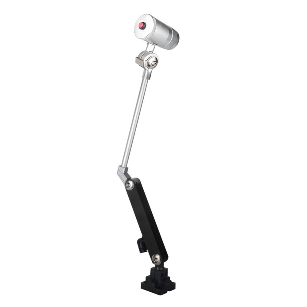 Wodoszczelna lampa robocza LED ze stopu aluminium, 7 W, 220 V, składana lampka, lampa narzędziowa ze stałym cokołem i przełącznikiem, do wszystkich stołów warsztatowych obrabiarek