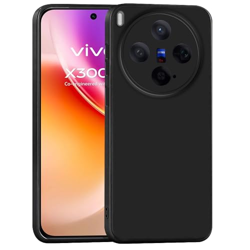 Image of Back Cover for Vivo X300 5G | Full Camera Protection | Premium Liquid Silicon Case | Flexible Bumper Case for Vivo X300 5G (Black)