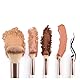 Make-up-Pinsel-Set – 5-teilig + Pinselköcher mit Smart-Halter – LUVIA Daily & Travel Schminkpinsel-Set für Foundation, Puder & Lidschatten – Perfekt für Reisen & unterwegs – Coffee Elegance/Perlmutt