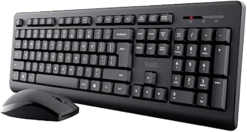 Materiale di alta qualità Trust Primo Spagnolo QWERTY Layout Tastiera e Mouse Set Senza Fili