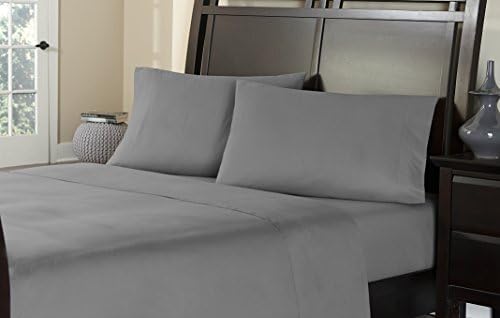 Amaze 310 Thread Count Ultimate Performance Cotton Sheet Set, Queen, Pewter