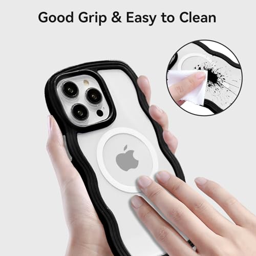 Coque MagSafe iPhone 13 Pro Max antichoc en silicone souple design ondulé - 7