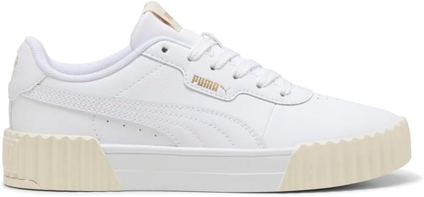 PUMA Womens Carina 3.0 Lace Up Sneakers Shoes Casual - White