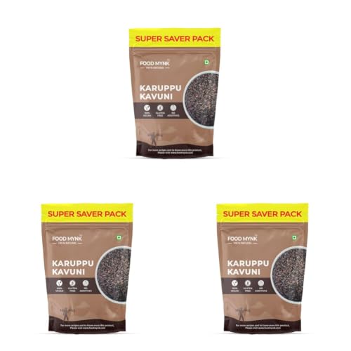 Image of Food Mynk Karuppu Kavuni Rice (1Kg) | Black Rice | Diabetic Friendly rice | Karuppu Kavuni Arisi | Forbidden Rice | Nalla Biyyam | Kaala Chawal | Emperor Rice (1Kg) (Pack of 3)